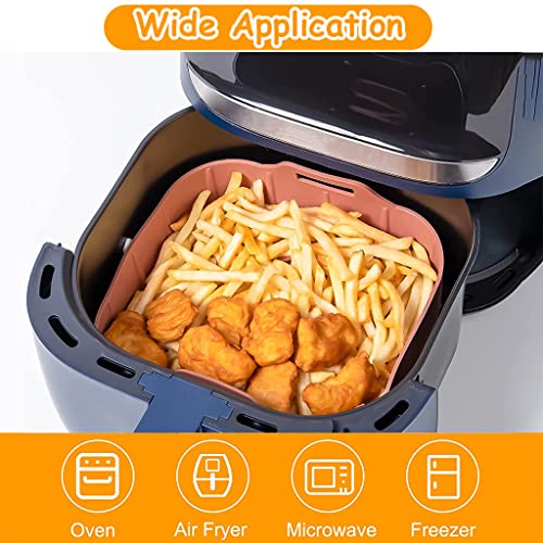 HASTHIP® Air Fryer Reusable Silicone Pot with 2 Anti-Scald Oven Mitt, 8.1-inch Non-Stick Air Fryer Liners with Ear Handles, Air Fryer Accessories, Food-Grade Air Fryer Basket, for 6 QT (Pink) HASTHIP® Air Fryer Reusable Silicone Pot with 2 Anti-Scald Oven Mitt, 8.1-inch Non-Stick Air Fryer Liners with Ear Handles, Air Fryer Accessories, Food-Grade Air Fryer Basket, for 6 QT (Pink)